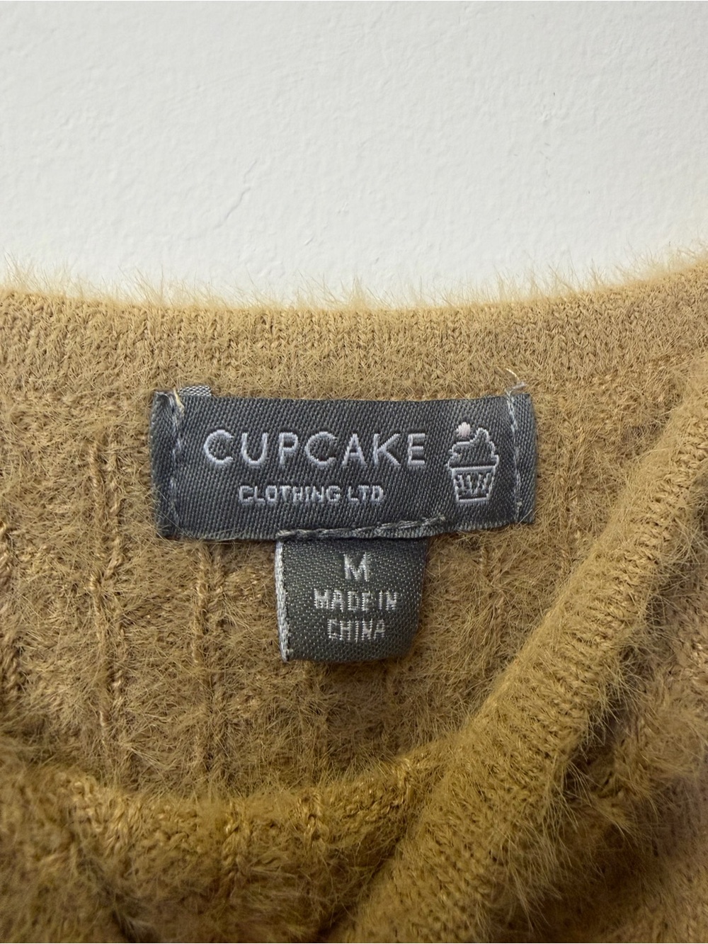 Cupcake Clothing Fuzzy Knit Crop Tank – Size M in Camel/ Nude Color - Picture 2 of 4